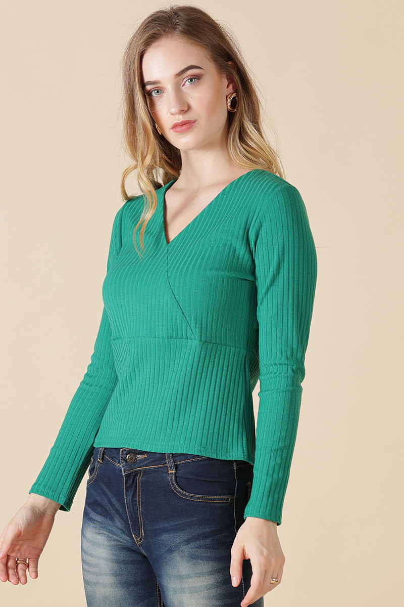 Gipsy Green Poly Knit Blouse