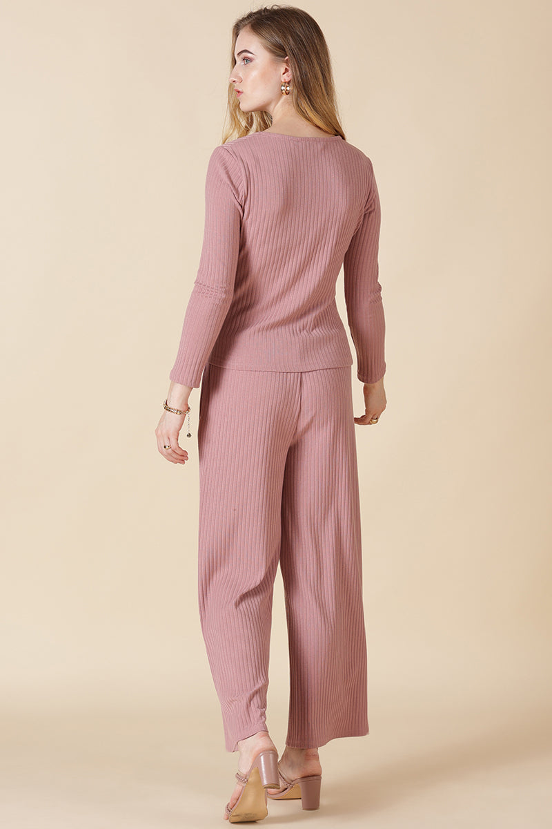Gipsy Dusky Pink Poly Knit Blouse