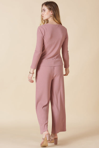 Gipsy Dusky Pink Poly Knit Blouse