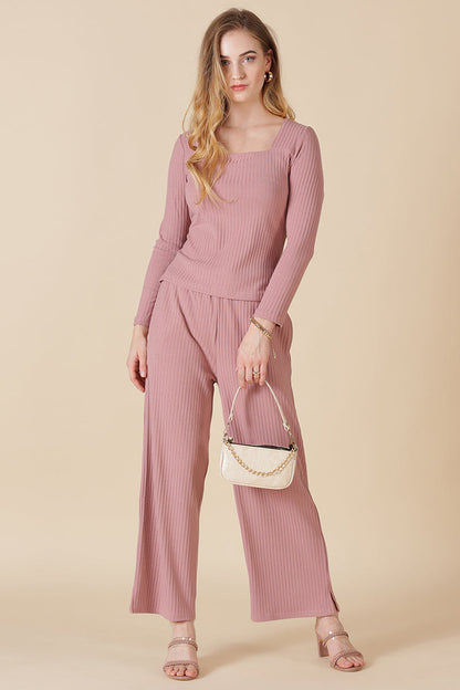 Gipsy Dusky Pink Poly Knit Blouse