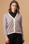 Gipsy khaki Acrylic Short Cardigan