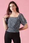 Gipsy Blue Georgette Crop