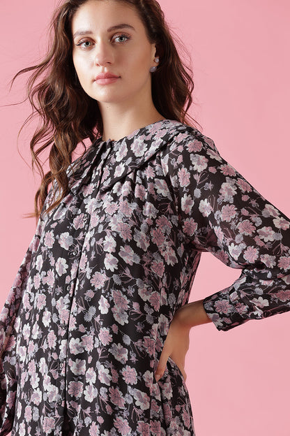 Gipsy Black Georgette Dress