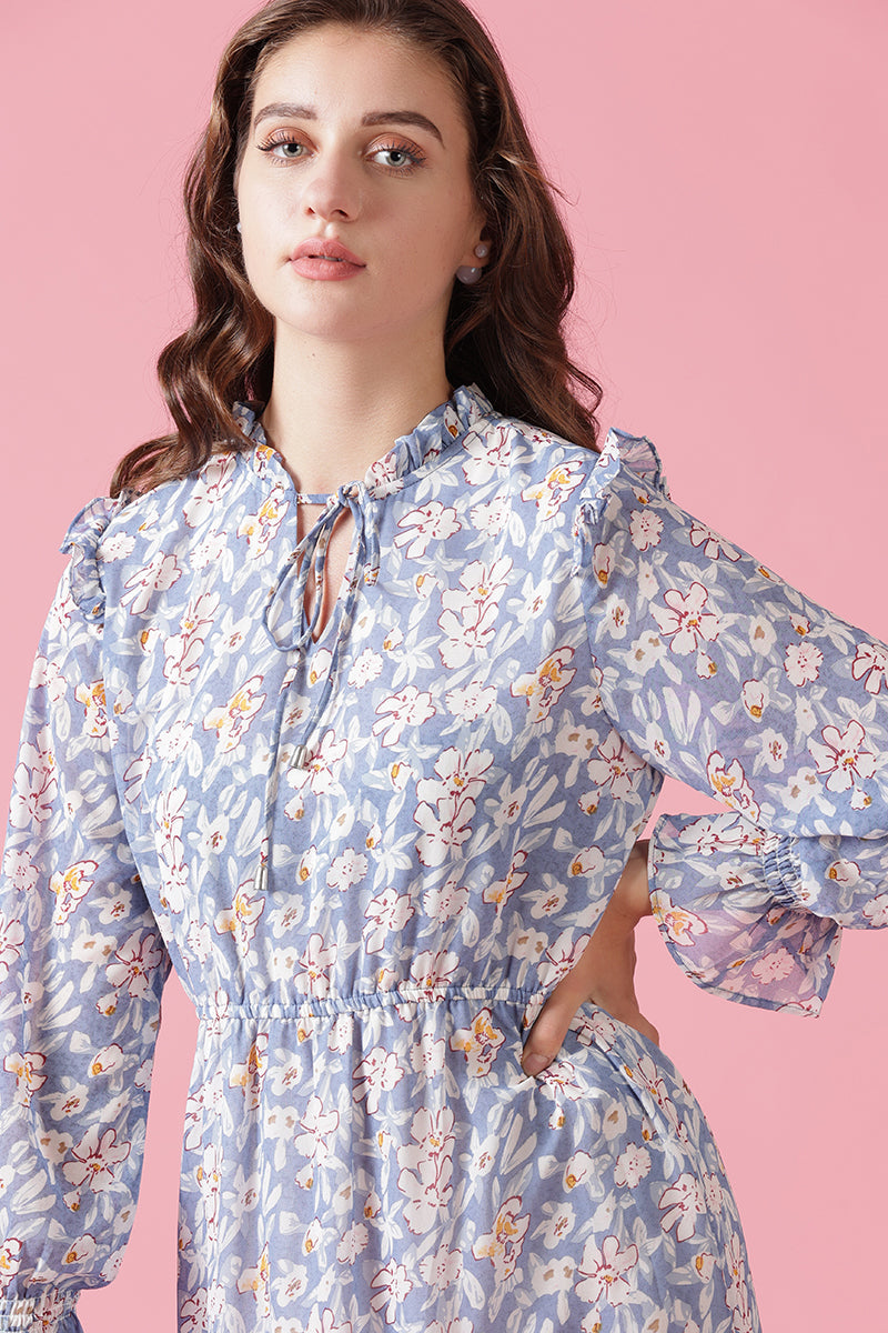 Gipsy Blue Georgette Dress
