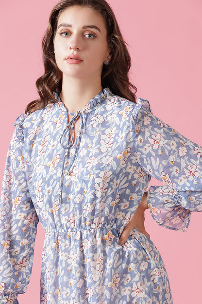 Gipsy Blue Georgette Dress