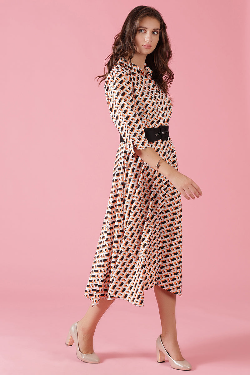 Gipsy Khaki Poly Crepe Dress