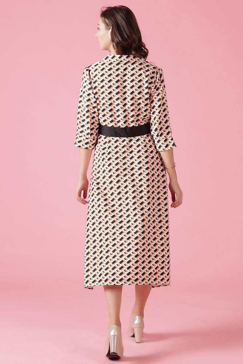 Gipsy Khaki Poly Crepe Dress