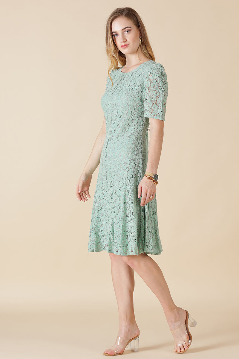 Gipsy Green Net Fabric Dress
