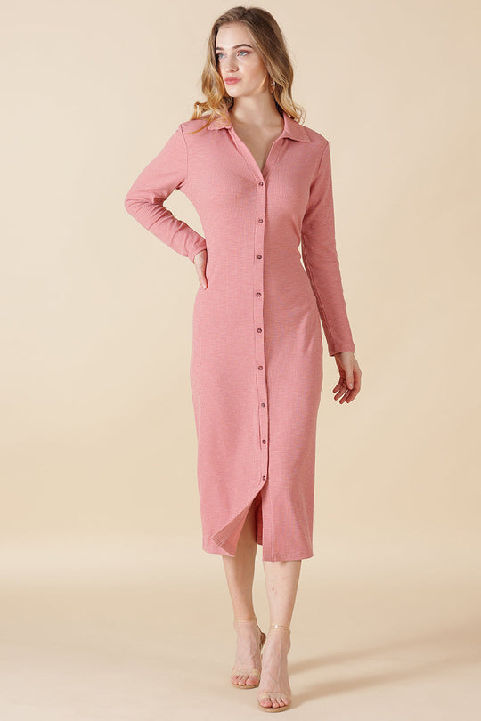 Gipsy Dusky Pink Nr Knit Dress