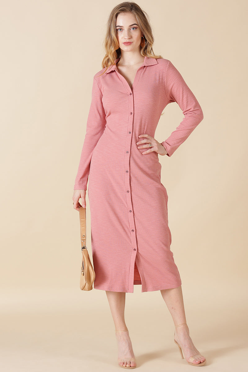 Gipsy Dusky Pink Nr Knit Dress
