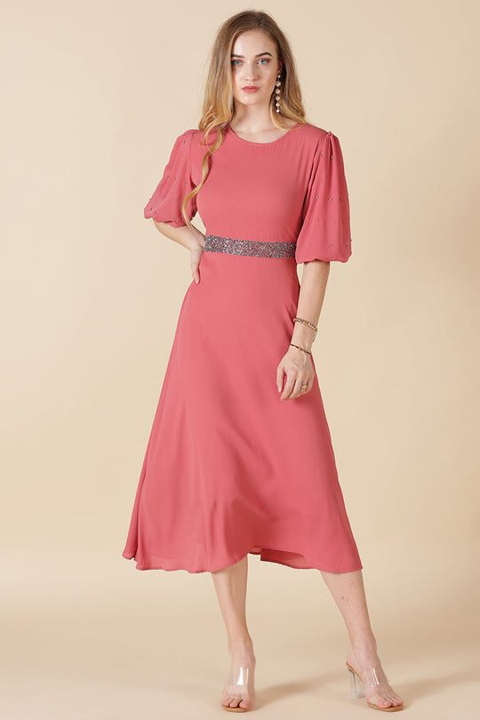 Gipsy Dusky Pink Polyester Dress