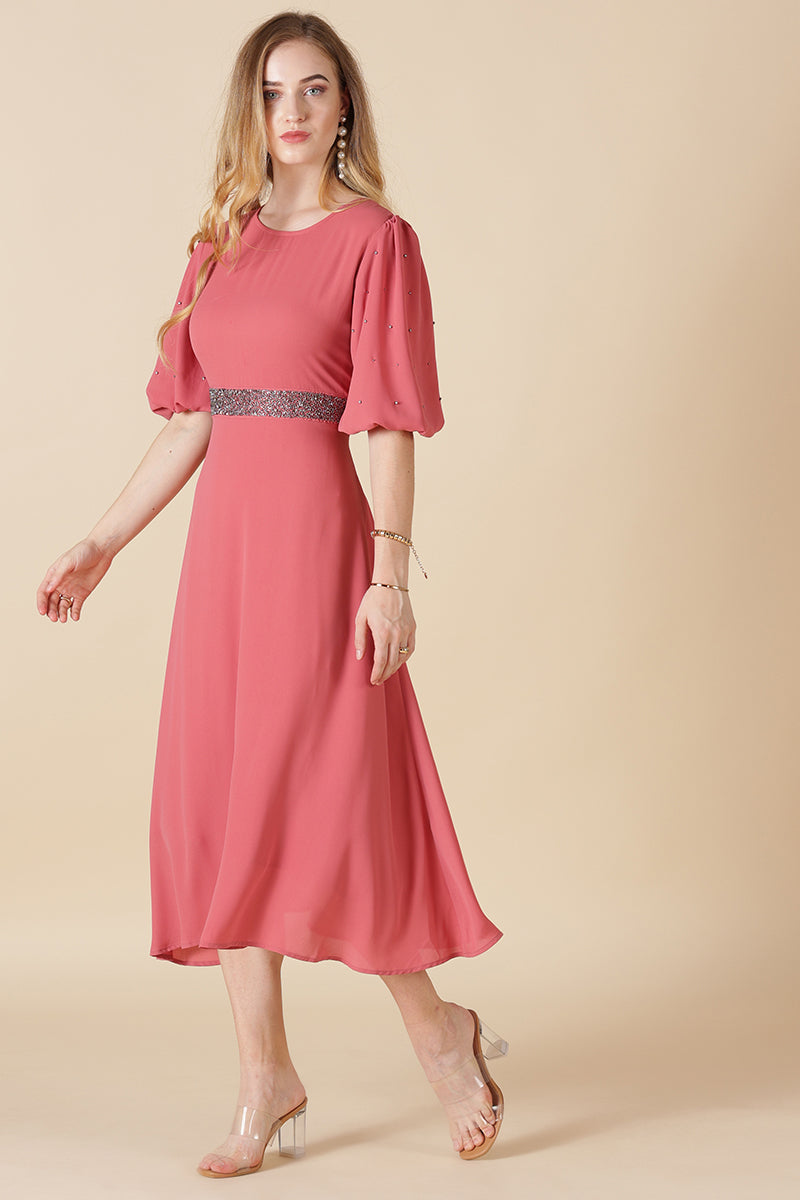 Gipsy Dusky Pink Polyester Dress