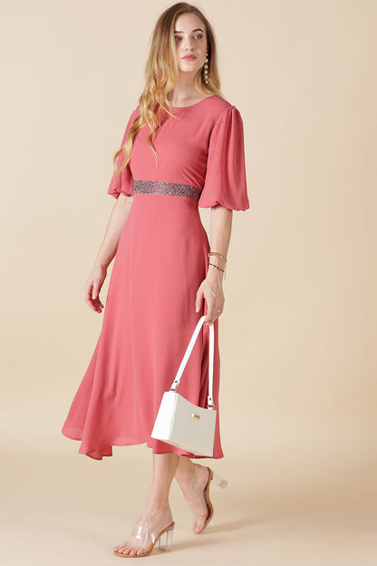 Gipsy Dusky Pink Polyester Dress