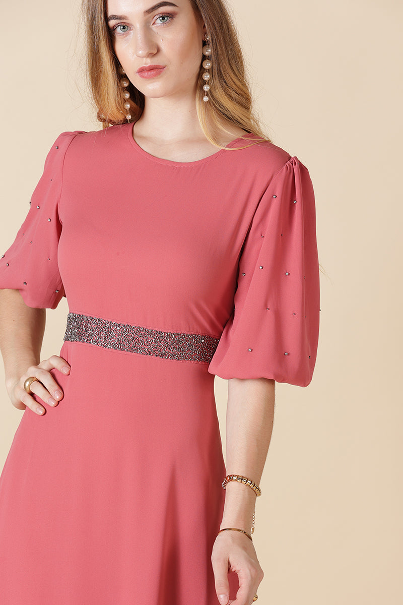 Gipsy Dusky Pink Polyester Dress