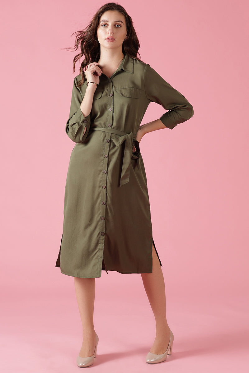 Gipsy Olive Cotton Dress