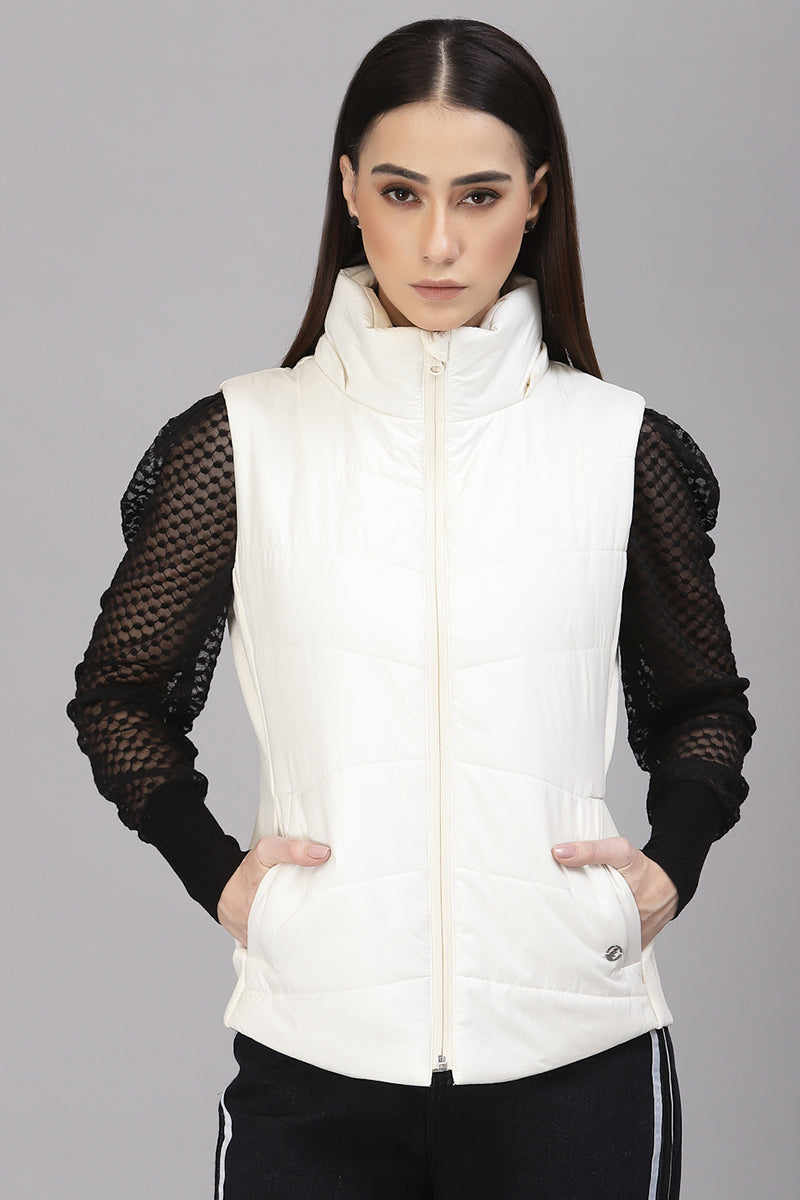Gipsy Ivory Polyester Jacket