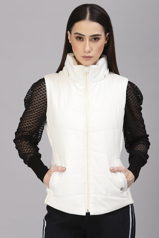 Gipsy Ivory Polyester Jacket