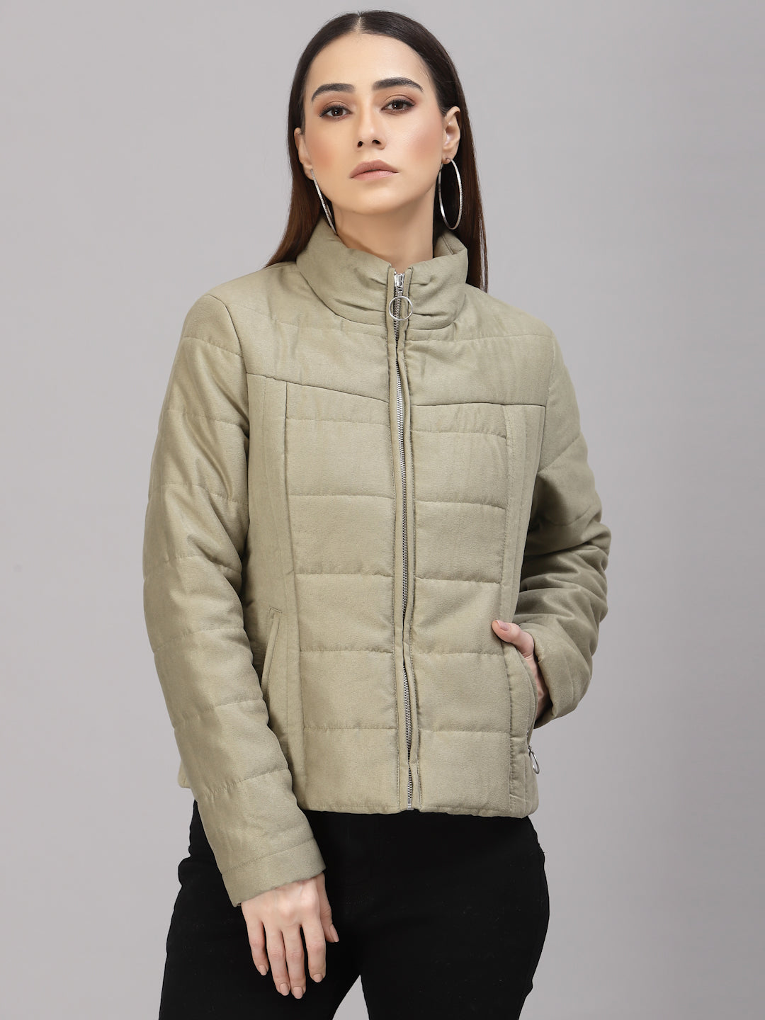 Gipsy Moss Green Suede Jacket