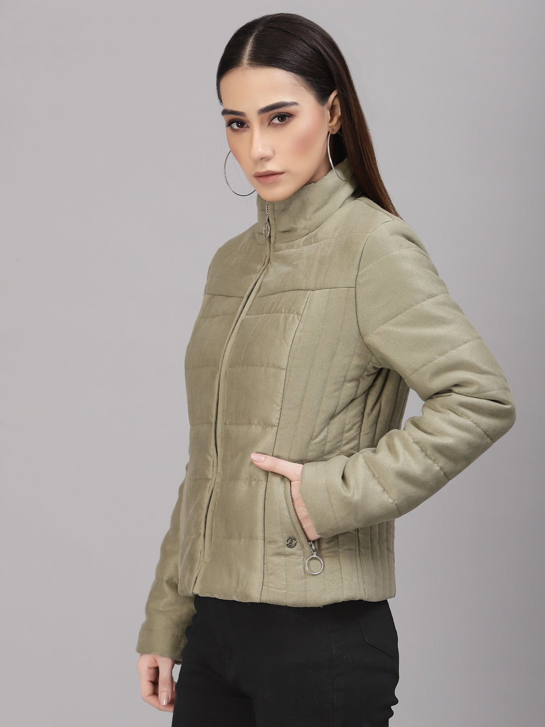 Gipsy Moss Green Suede Jacket