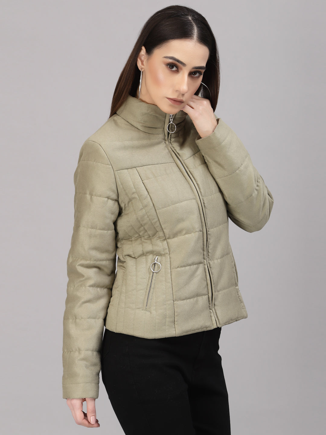 Gipsy Moss Green Suede Jacket