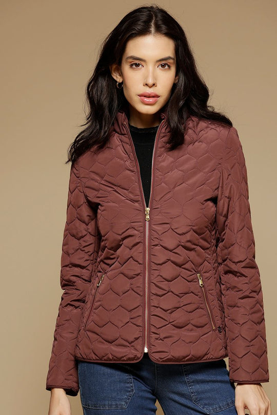 Gipsy Burgandy Polyester Jackets