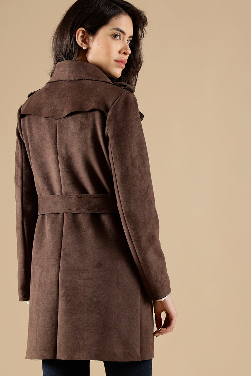 Gipsy Dark Grey Suede Jacket