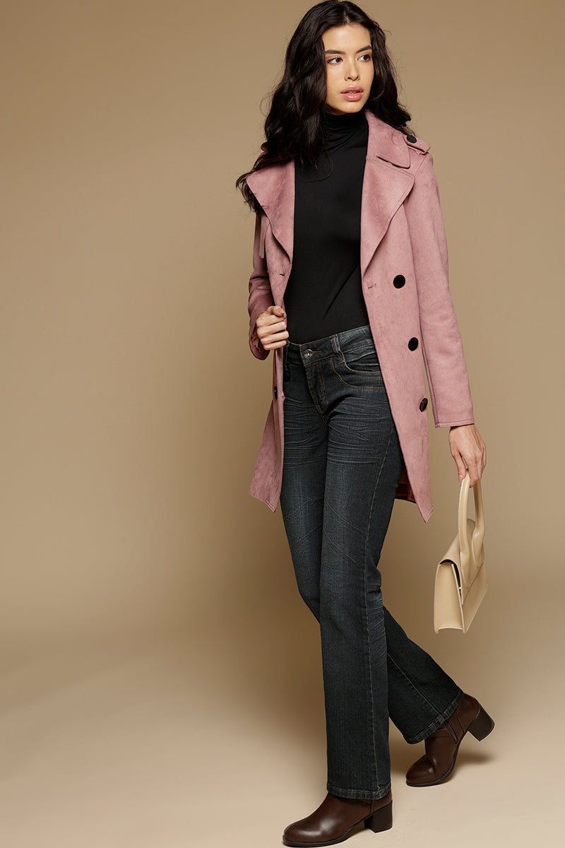 Gipsy Dusky Pink Suede Jacket