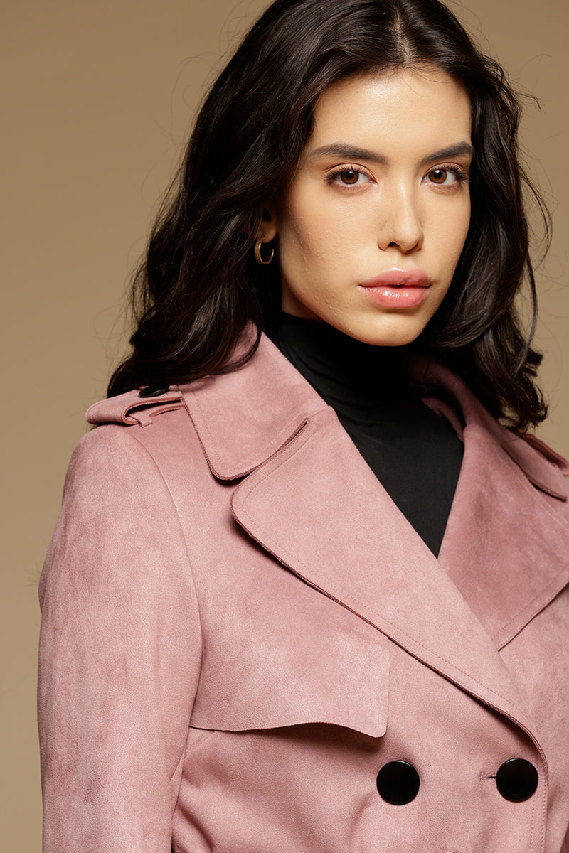 Gipsy Dusky Pink Suede Jacket