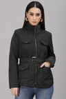 Gipsy Bottle Green Polyester Jacket