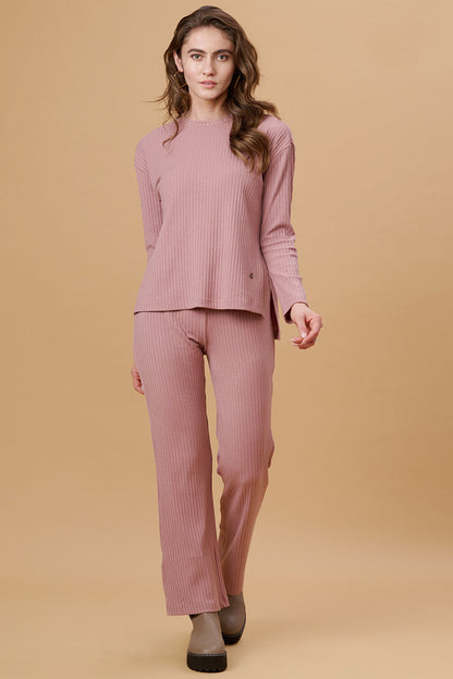 Gipsy Dusky Pink Poly Knit Co-Ord Top