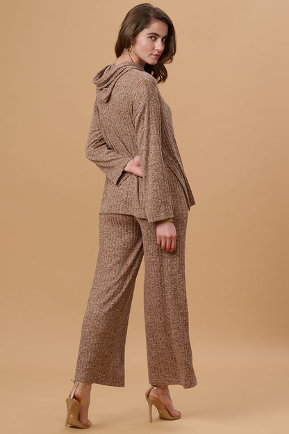 Gipsy Brown Poly Knit Co-Ord Top