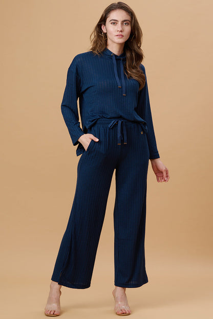 Gipsy Teal Poly Knit Co-Ord Top