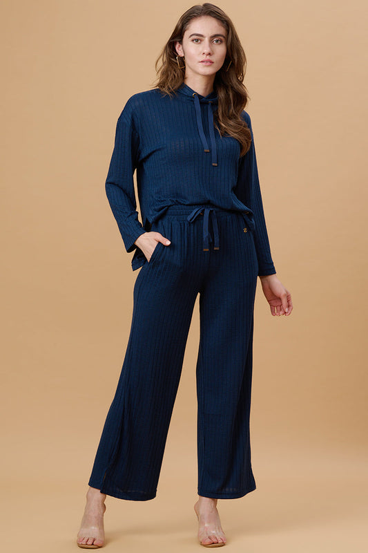 Gipsy Teal Poly Knit Co-Ord Top