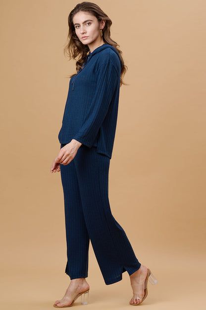 Gipsy Teal Poly Knit Co-Ord Top