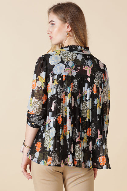 Gipsy Black Georgette Shirt