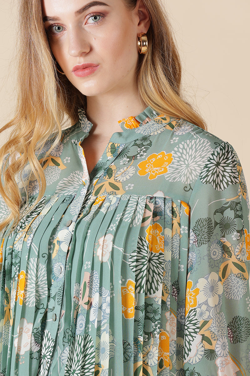 Gipsy Jade Green Georgette Shirt