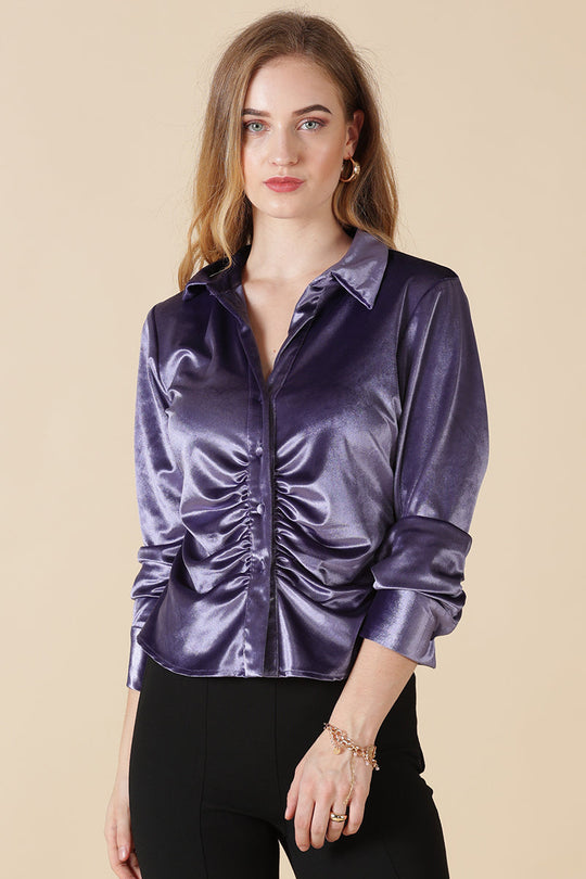Gipsy Purple Polyester Shirt