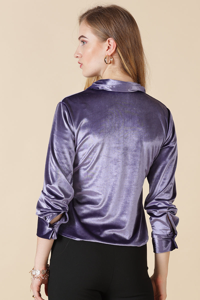Gipsy Purple Polyester Shirt