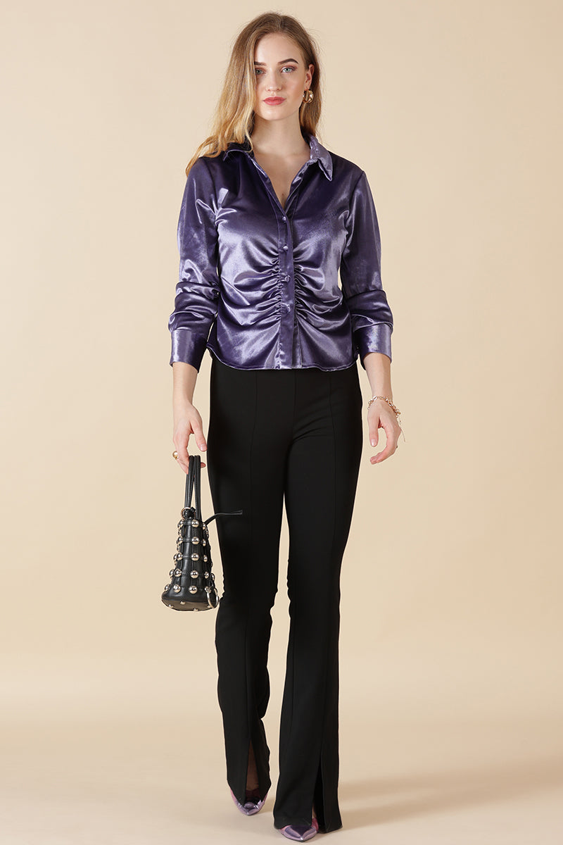 Gipsy Purple Polyester Shirt