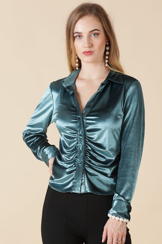 Gipsy Turque/Green Polyester Shirt