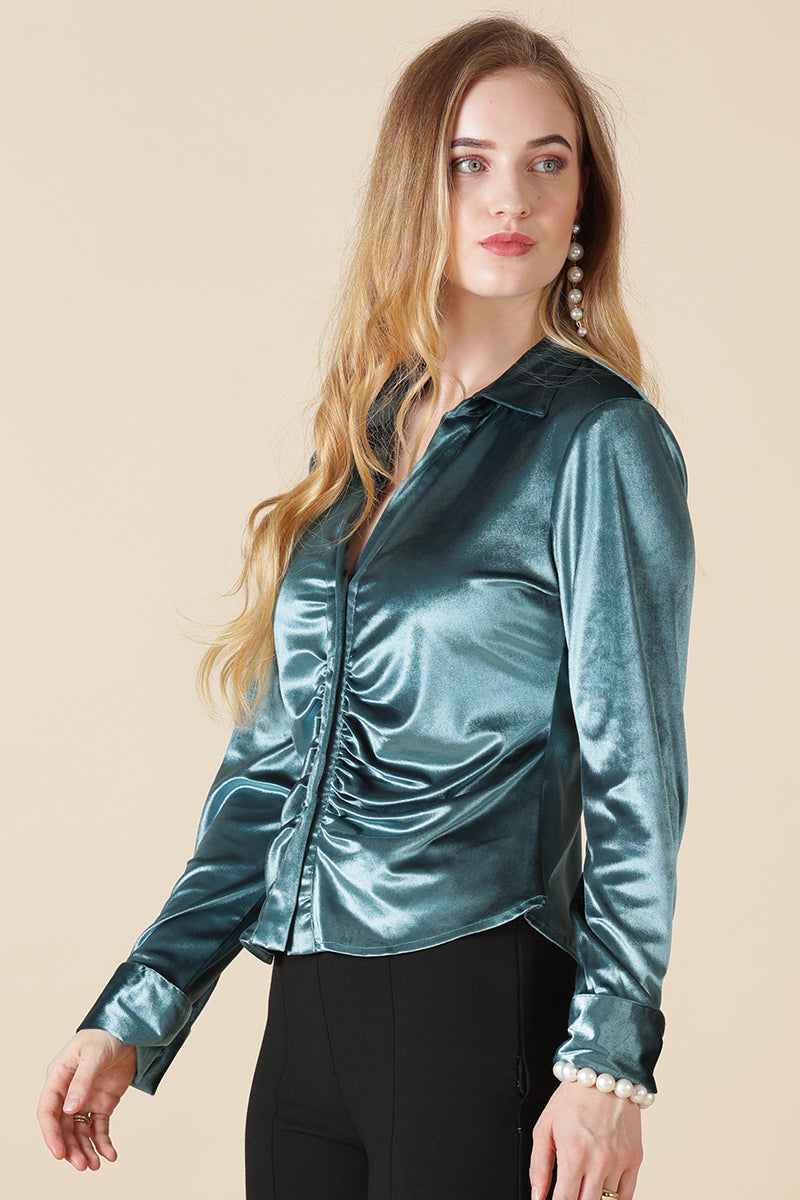 Gipsy Turque/Green Polyester Shirt