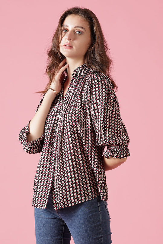 Gipsy Black Rayon Shirt