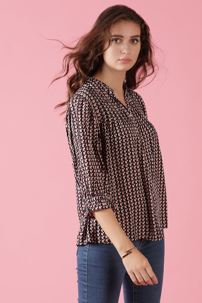 Gipsy Black Rayon Shirt