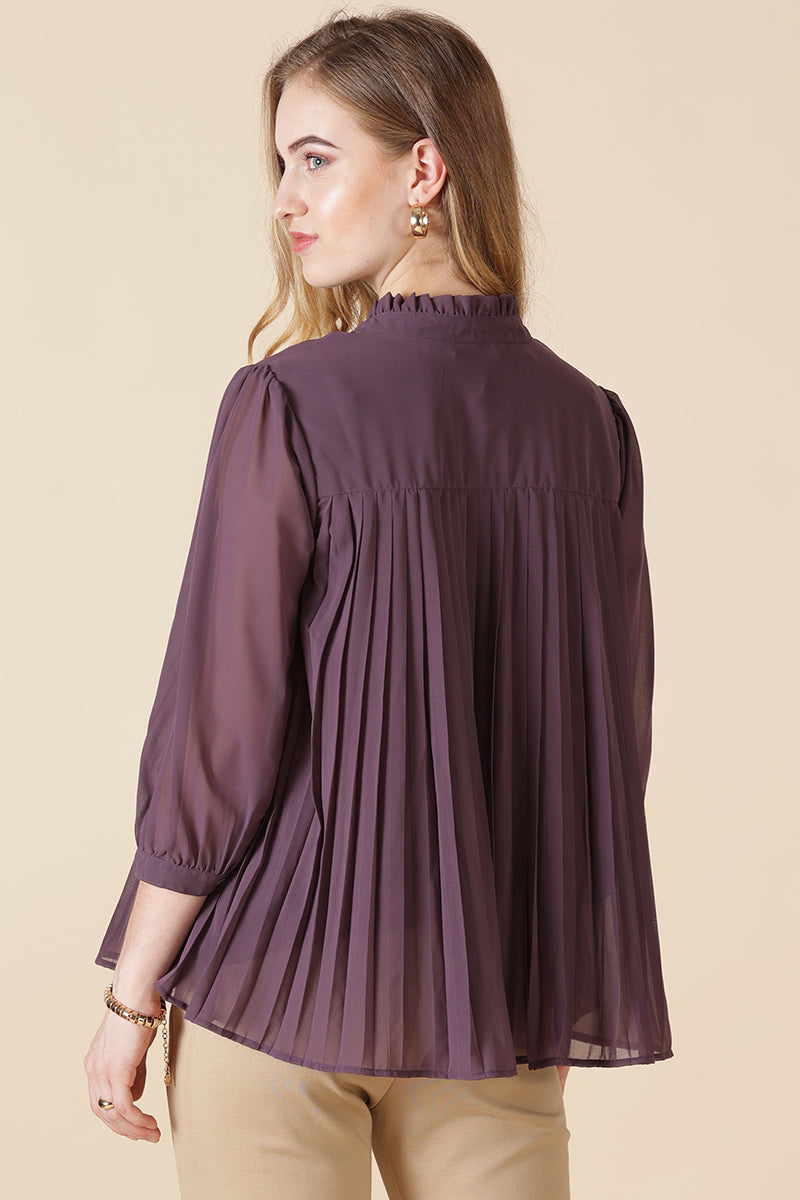 Gipsy Aubergine Georgette Shirt