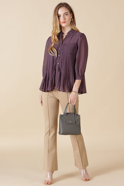 Gipsy Aubergine Georgette Shirt