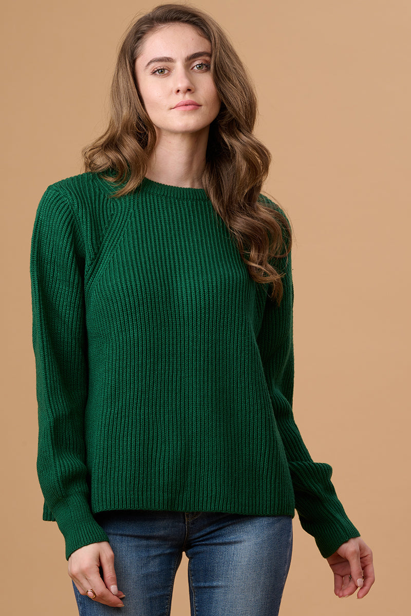 Gipsy Bottle Green Acrylic Sweater