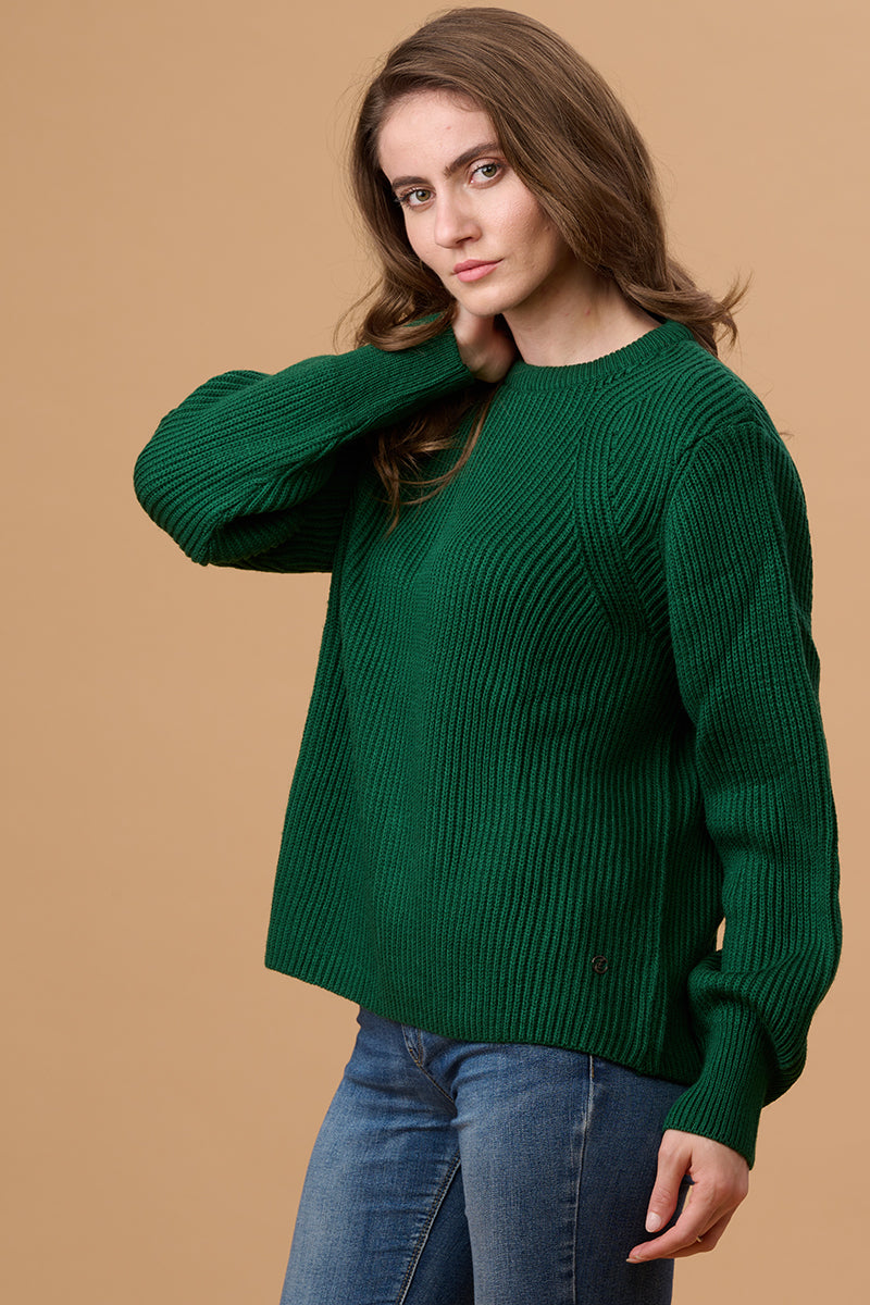 Gipsy Bottle Green Acrylic Sweater