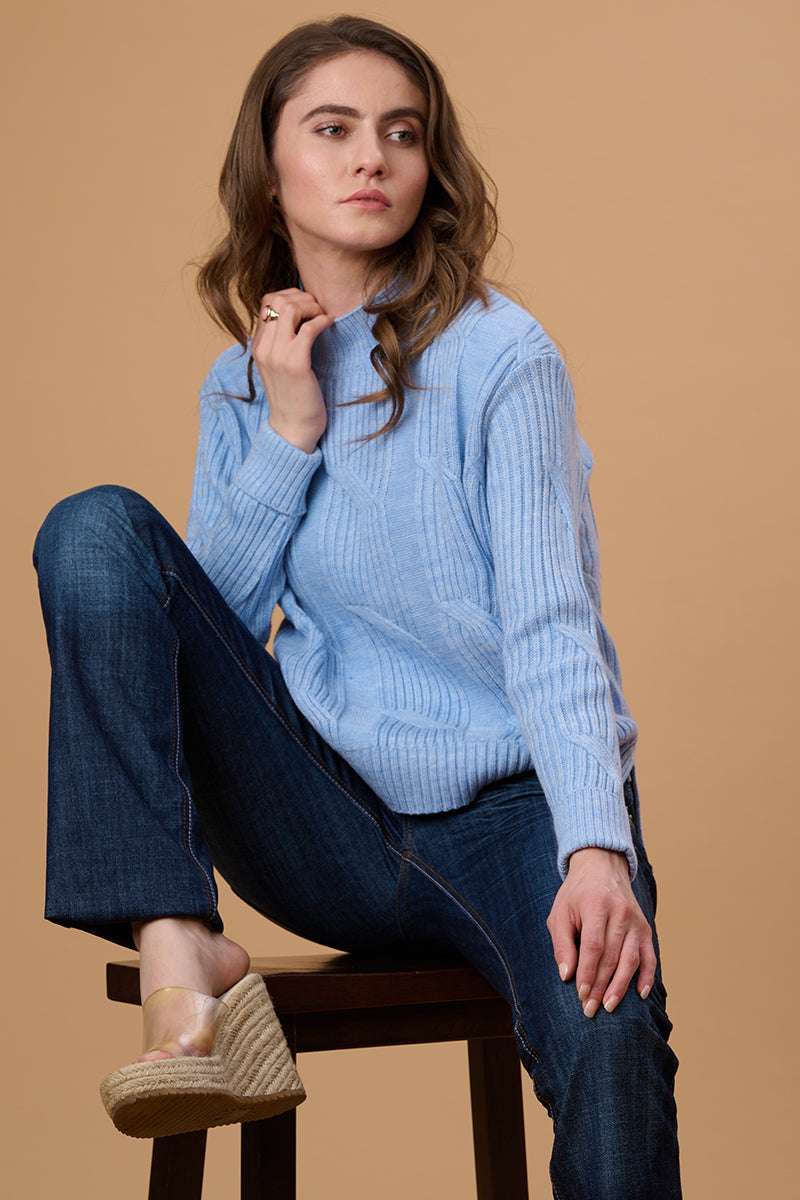 Gipsy Blue Fog Acrylic Sweater