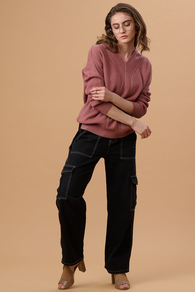 Gipsy Dusky Pink Acrylic Sweater