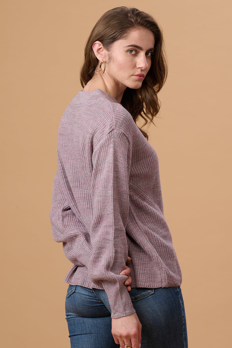 Gipsy Milenge Lilac Acrylic Sweater